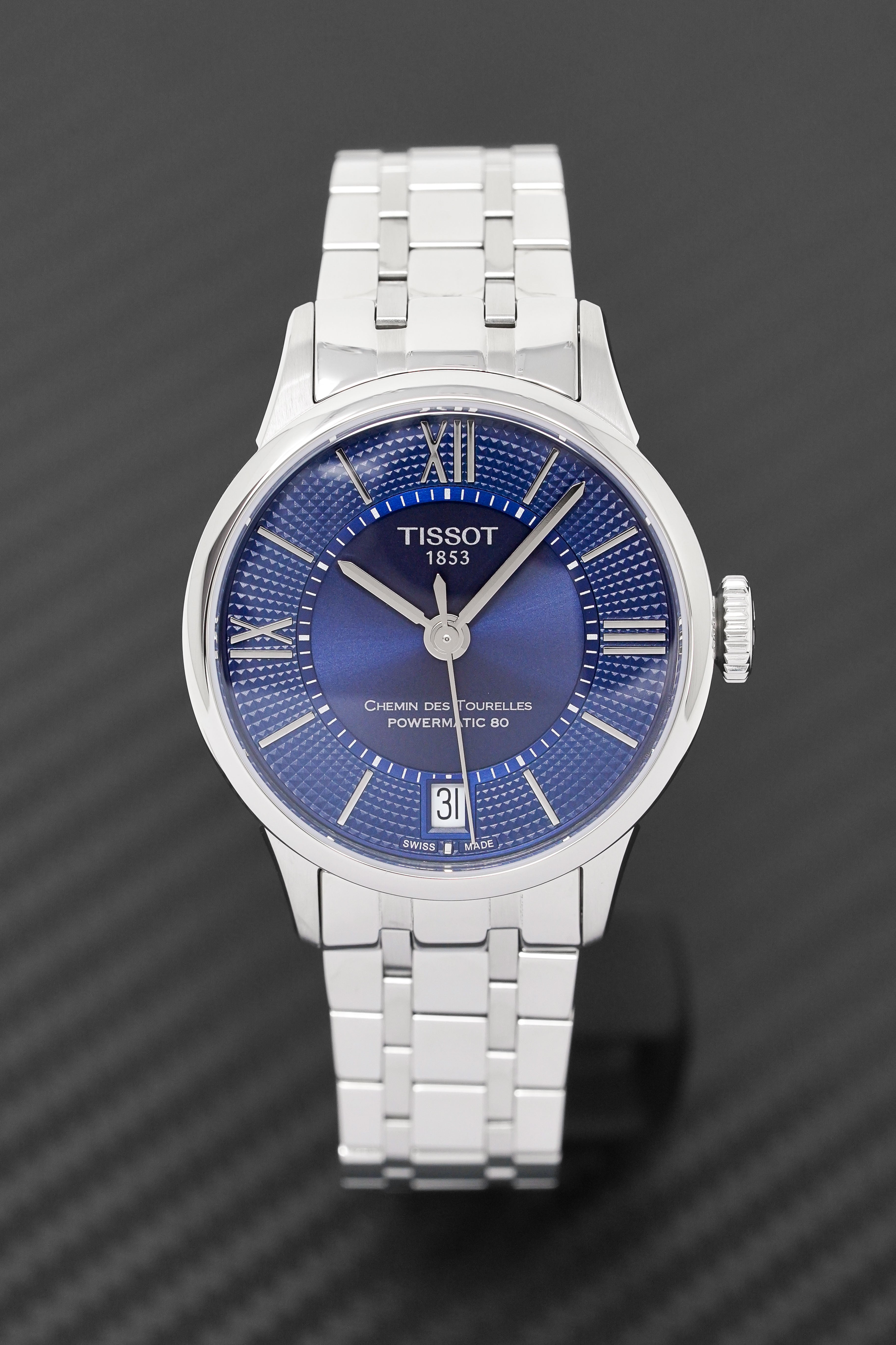 Tissot Damen Automatikuhr Chemin Des Tourelles Powermatic 80 Blau T0992071104800