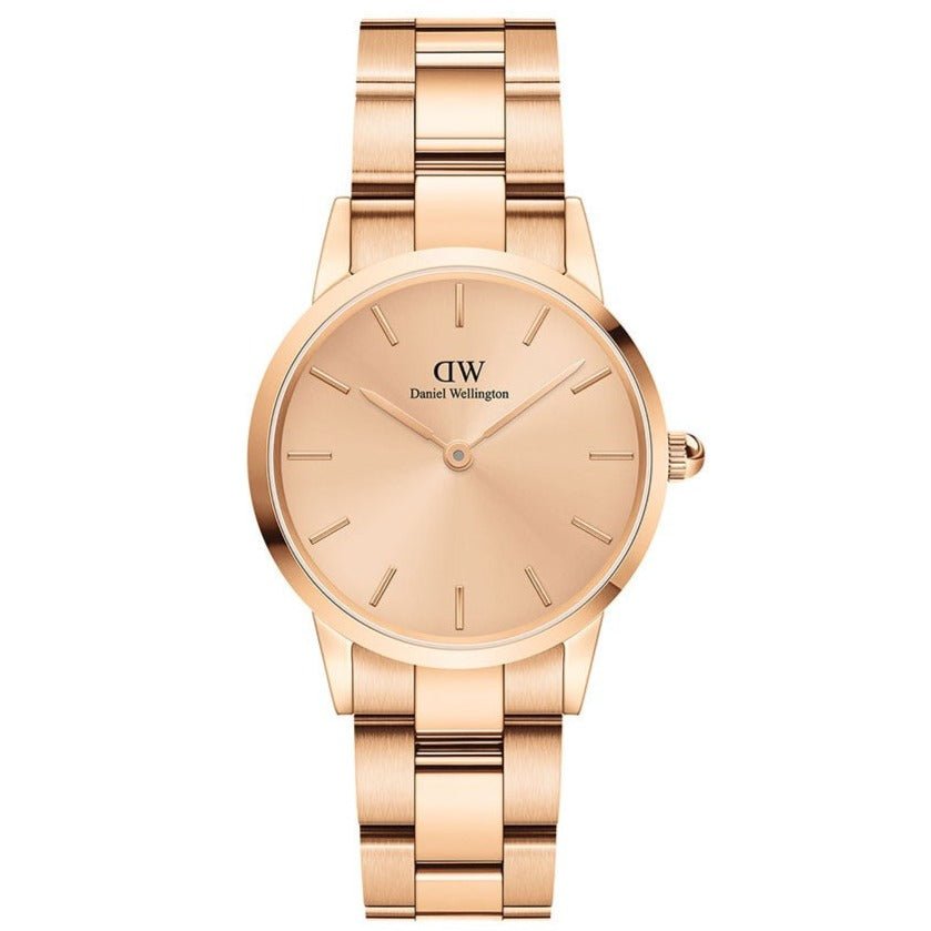 Orologio Daniel Wellington Iconic Link Unitone in oro rosa da donna DW00100401