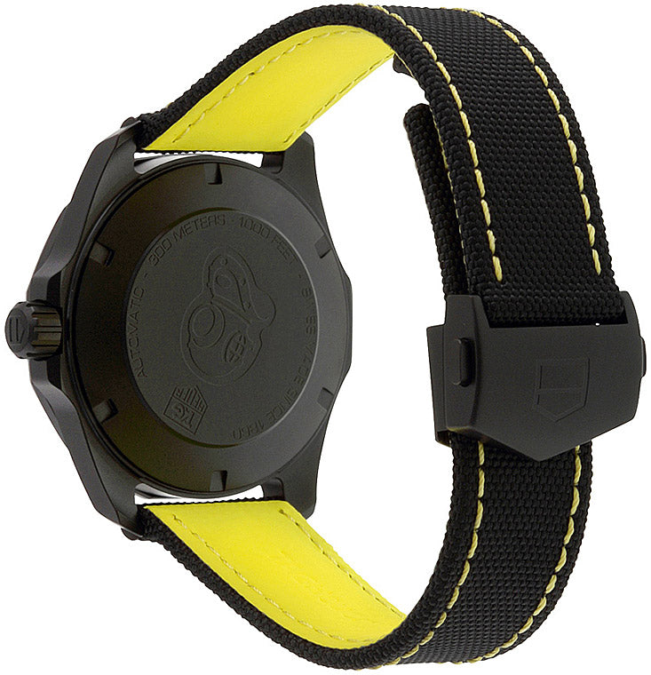 Tag Heuer Aquaracer Calibre 5 Automatic Black Dial Black Nylon Strap Watch for Men - WAY218A.FC6362