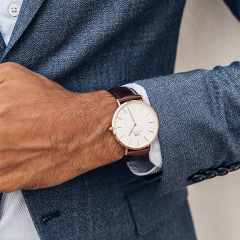 Daniel Wellington Klassische Bristol Herrenuhr in Braun DW00100009