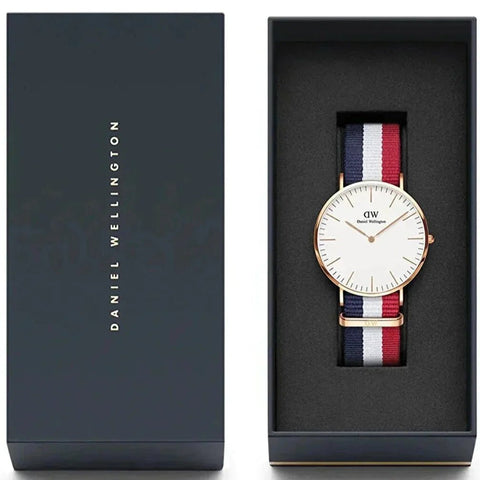 Daniel Wellington Klassische Cambridge Unisex-Uhr in Weiß DW00600003