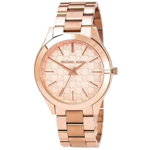 Michael Kors MK3336 Damenuhr Slim Runway mit Roségold-Motiv