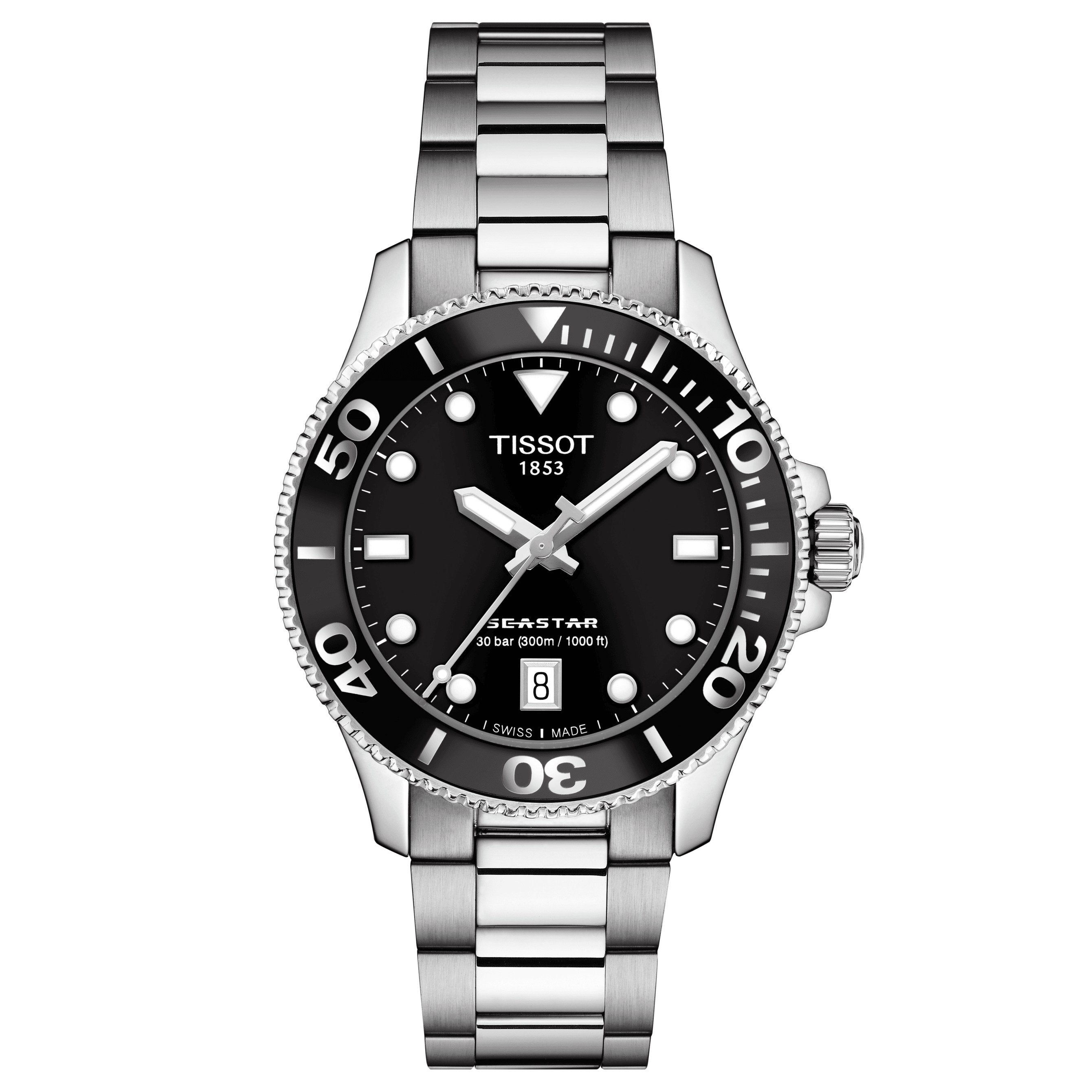 Tissot Seastar 1000 36 mm Silberuhr T1202101105100