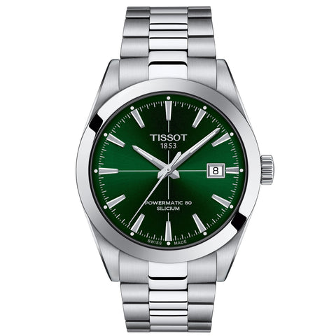 Orologio da uomo Tissot Gentleman Powermatic 80 Silicium verde T1274071109101