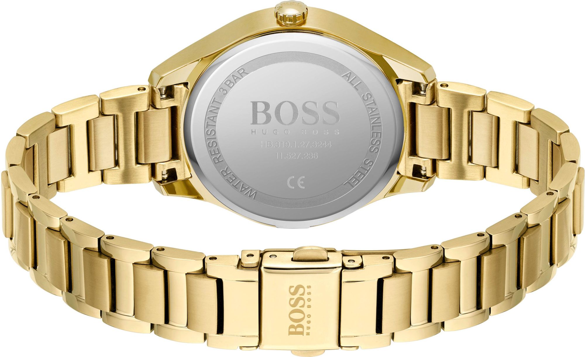 Hugo Boss Damen-Armbanduhr Grand Course Quarz Edelstahl goldfarben 1502584