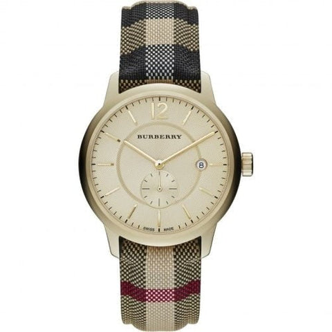 Burberry The Classic Watch Men's Horseferry Leather Gold BU10001