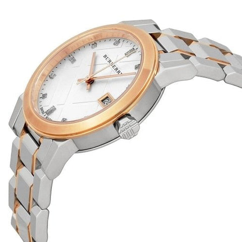 Burberry The City Ladies Two Tone Crystal Watch BU9127