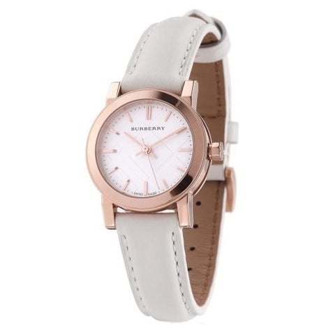 Burberry The City Watch Ladies White Leather BU9209
