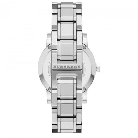 Burberry Damenuhr, 34 mm, kariert, geprägt, Silber, BU9125