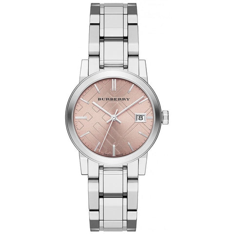 Orologio da donna Burberry Check Stamped 34mm Rosa BU9124