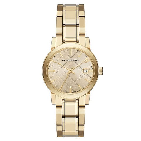 Burberry Ladies Watch The City 34mm Champagne Gold BU9134