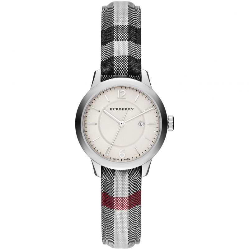 Burberry Ladies Watch The Classic Horseferry 32mm Silver BU10103