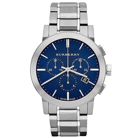 Orologio da uomo Burberry Cronografo The City 42mm Blu BU9363