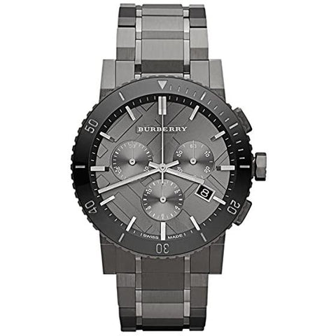 Orologio da uomo Burberry Cronografo 42mm The City Gunmetal Grey BU9381