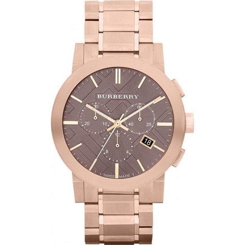 Orologio da uomo Burberry Cronografo The City 42mm Oro rosa BU9353