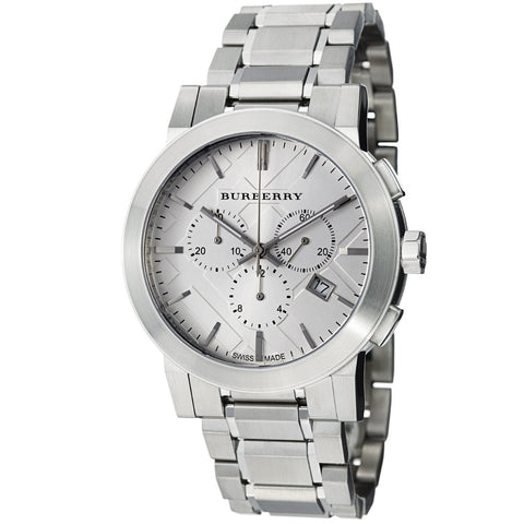 Burberry Herrenuhr Chronograph The City 42mm Silber BU9350