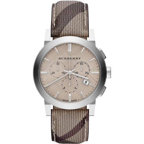 Orologio da uomo Burberry Cronografo The City Smoke Check BU9361