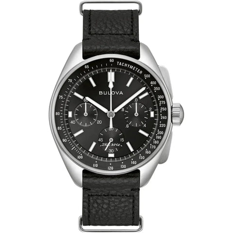 Bulova Lunar Pilot Chrono Herren-Silberuhr 96K111 