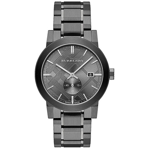 Burberry BU9902 Herren-Chronograph, Rotgussgrau, 42 mm