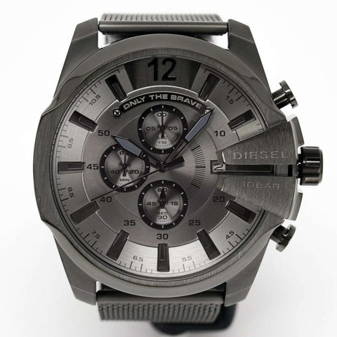 Diesel DZ4527 Men's Chronograph  Mega Chief Gunmetal Mesh Watch