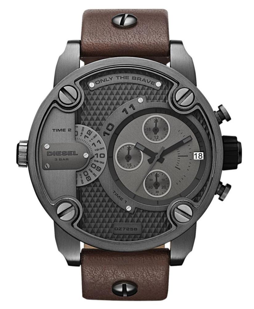 Diesel DZ7258 Men's Chronograph Little Daddy Gun Metal Brown Watch