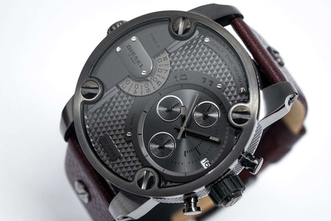 Diesel DZ7258 Men s Chronograph Little Daddy Gun Metal Brown Watch