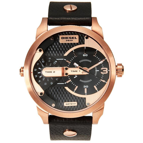 Orologio cronografo Mini Daddy in oro rosa da uomo Diesel DZ7317