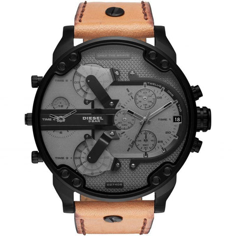 Orologio cronografo da uomo Diesel DZ7406 Mr Daddy 2.0 marrone