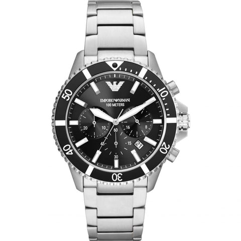 Emporio Armani AR11360 Men's Diver Chronograph Steel Watch