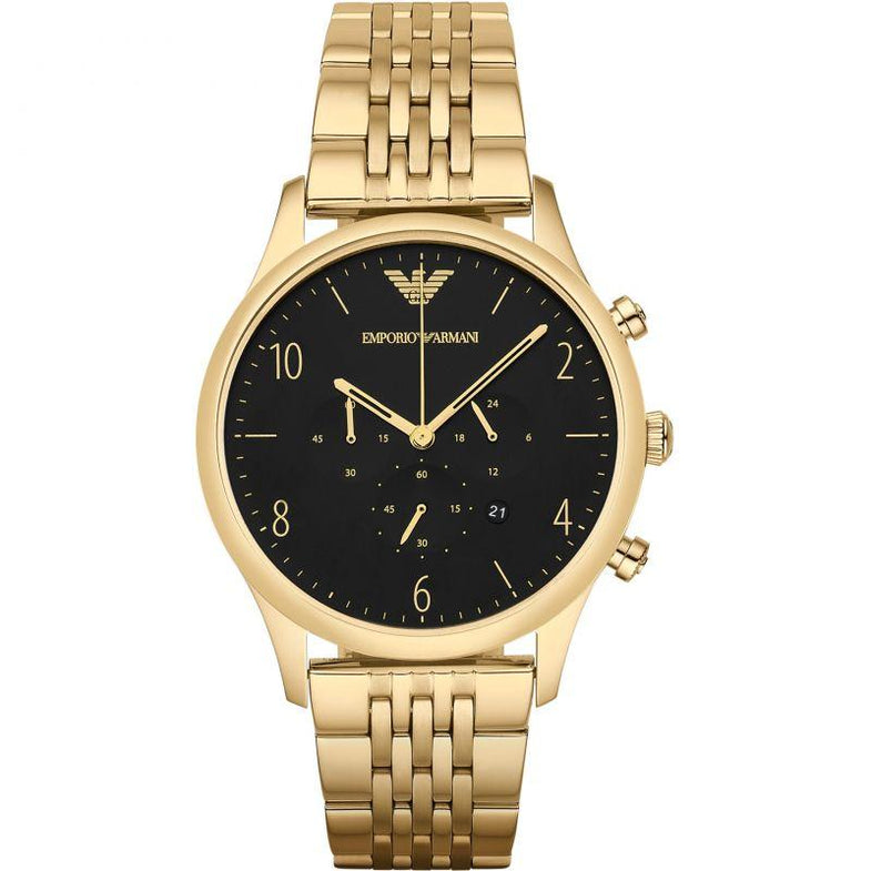 Armani watches ar5857 pvd gold plated stainless steel men's watch sale