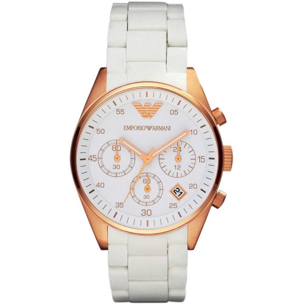 Emporio Armani AR5920 Ladies Rose Gold Chronograph Watch