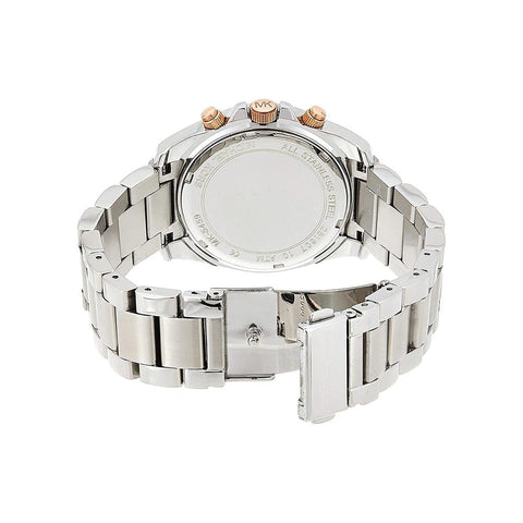 Michael Kors MK5459 Damen-Armbanduhr Runway, zweifarbig, silberfarben