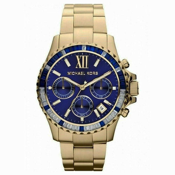 Kors Everest Michael Kors Uhr Gold Blaues Zifferblatt Michael Kors