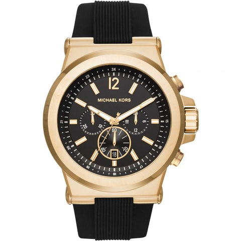 Michael Kors MK8445 Herren-Chronograph Dylan Gold Schwarz