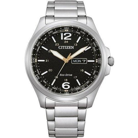 Orologio Citizen Eco-Drive da uomo con quadrante nero AW0110-82E