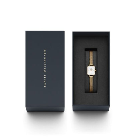 Orologio Daniel Wellington Quadro Mini Lumine Bezel Gold DW00100730