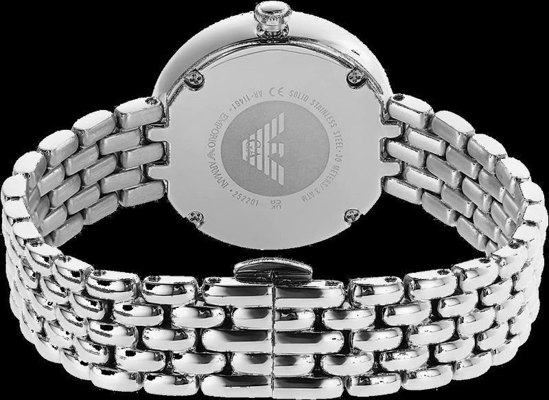 Emporio Armani Rosa Quartz Mother of Pearl Dial Silver Steel Strap Watch For Women - AR11461