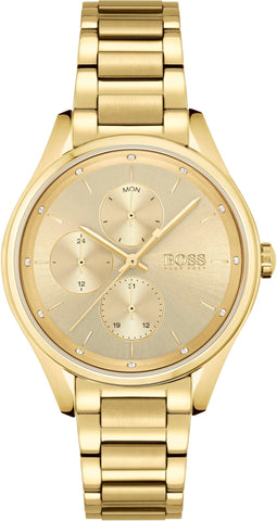 Orologio da donna Hugo Boss Grand Course Quartz 1502584 in acciaio inossidabile color oro