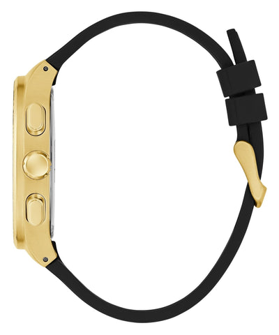 Guess Herren-Armbanduhr Catrin aus goldfarbenem Silikon GW0784G1