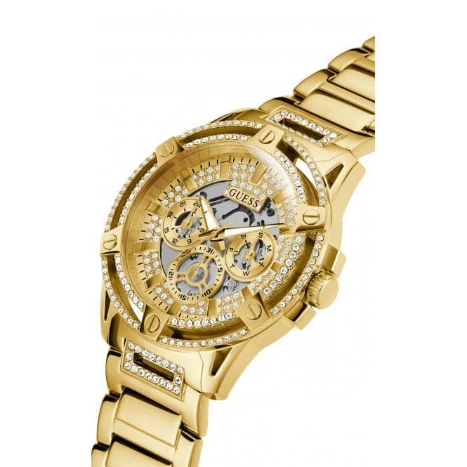 Guess Gents King Stainless Steel Gold Tone Watch GW0497G2