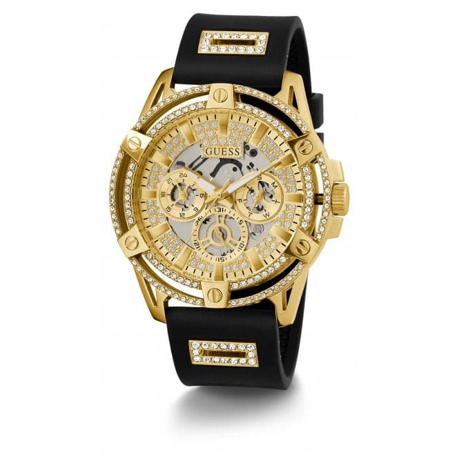 Guess Gents King Stainless Steel Gold Watch GW0537G2