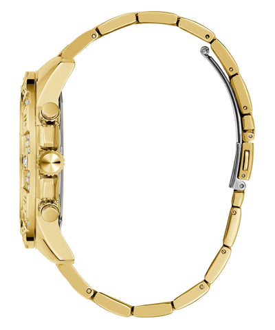 Guess Herren-Armbanduhr Majestic aus goldfarbenem Edelstahl GW0796G2