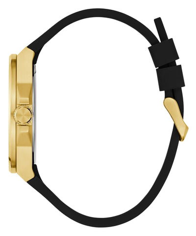 Guess Herren-Armbanduhr aus Vinyl und Silikon in Goldfarbe, GW0790G1