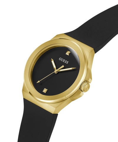 Guess Gents Vinyl Gold Tone Silicone Watch GW0790G1