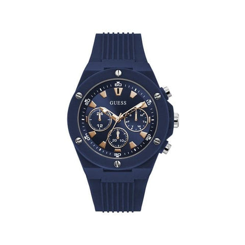 Orologio sportivo da uomo Guess Poseidon in policarbonato blu GW0268G3