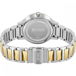 Hugo Boss Damen-Analoguhr 1502568 Signature aus zweifarbigem Edelstahl.