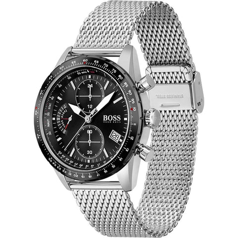 Hugo Boss Herren-Chronograph 1513886 Pilot Edition Edelstahluhr