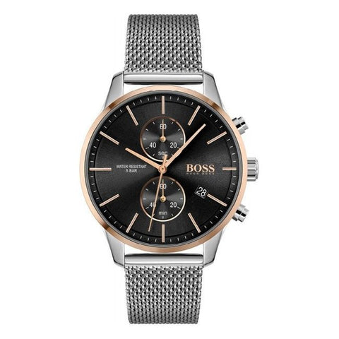 Hugo Boss Men's Watch Associate Two Tone Black HB1513805