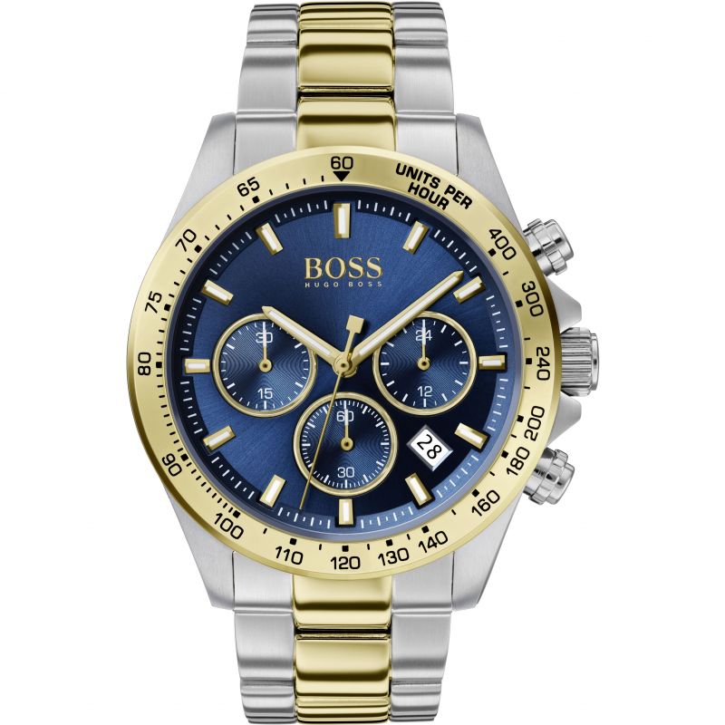 Hugo Boss Uhr Chronograph Hero Zweifarbig Blau HB1513767