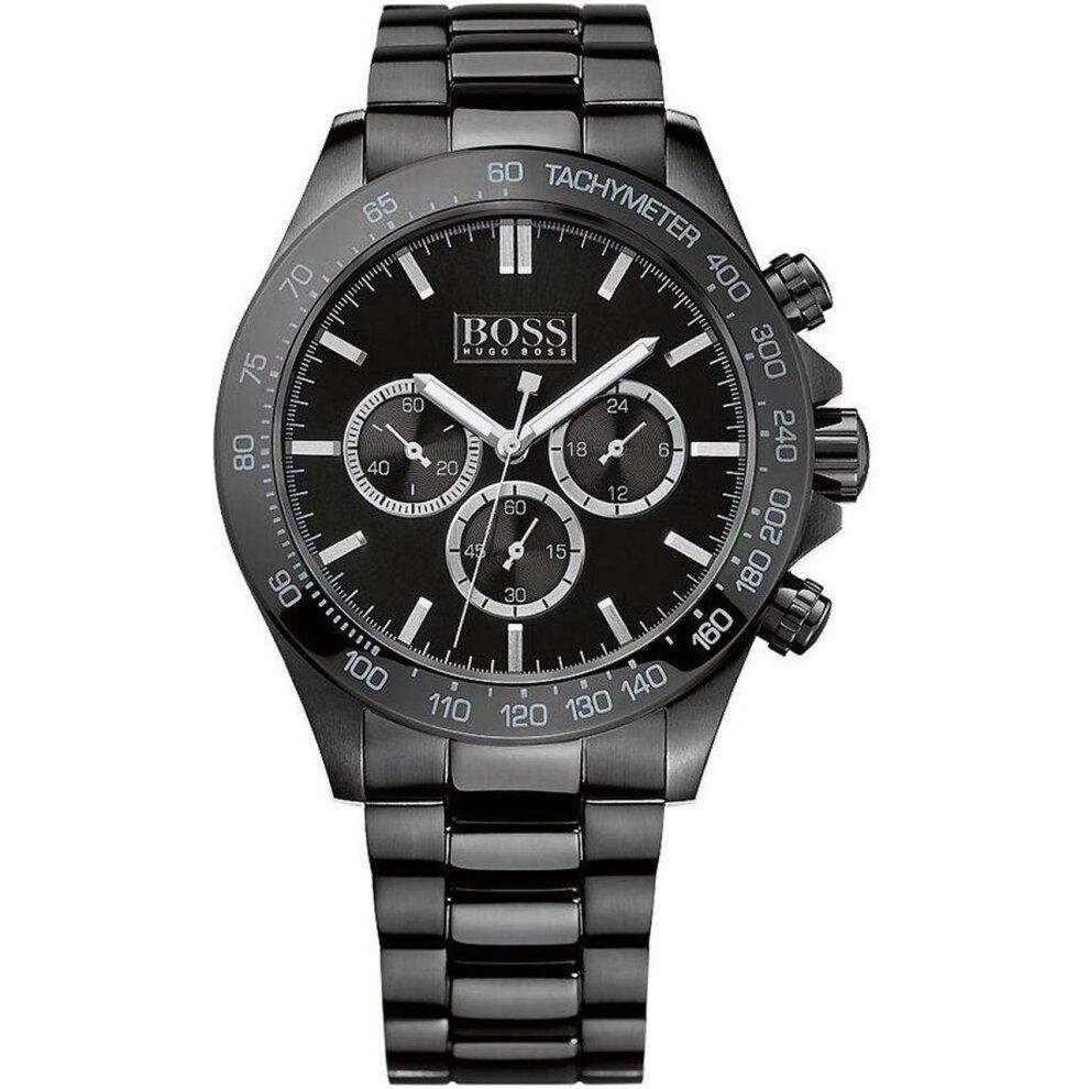 Hugo Boss Herrenuhr Chronograph Ikon Schwarz PVD HB1512961